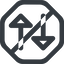 Line, right, wide, octagon, arrow, prohibited, update, change, switch, select, revert, double, double-arrow, change-wide icon