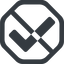 Line, wide, octagon, check, ok, valid, checked, done, confirm, confirmed, success, yes, prohibited icon