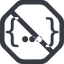 Line, wide, octagon, three, dots, prohibited, ..., curly, bracket, brackets, {...}, definition icon