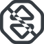 Line, up, wide, octagon, prohibited, order, sort, sort-wide icon