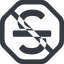 Line, wide, octagon, prohibited, text, type, editor, font, typography, font-style, strikethrough, strike, strikethrough-solid icon