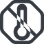 Line, wide, octagon, prohibited, temperature, thermometer, heat, high, temperature-high-solid, temperature-high, hot icon