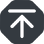 Down, wide, solid, octagon, download, downloaded, downloading, download-wide icon