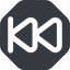 Down, wide, solid, octagon, video, play, forward, backward, mp3, player, fast, pause, forward-fast-wide icon