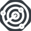 Down, wide, solid, octagon, gps, place, radar, localisation, radar-alt, radar-alt-wide, sonar icon