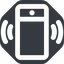 Down, wide, solid, octagon, iphone, phone, mobile, android, gsm, smartphone, cell, bell, ring, ringing, ringtone, smartphone-ringing, smartphone-ringing-wide icon
