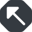 Up, down, left, wide, octagon, arrow, corner, arrow-corner-solid, increase, decrease icon