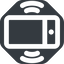 Left, wide, solid, octagon, iphone, phone, mobile, android, gsm, smartphone, cell, bell, ring, ringing, ringtone, smartphone-ringing, smartphone-ringing-wide icon