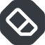 Wide, solid, octagon, horizontal, mirror, remove, eraser, erase, rubber, eraser-wide icon
