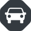 Up, solid, octagon, car, front, vehicle, transport, car-front-small icon