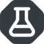 Wide, solid, octagon, graduated, erlenmeyer, chemical, flask, lab, laboratory, chemistry, potion, glassware, conical, erlenmeyer-wide icon