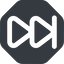 Up, wide, solid, octagon, video, play, forward, backward, mp3, player, fast, pause, forward-fast-wide icon