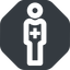 Wide, solid, octagon, nurse, medical, healthcare, health, male, medic, doctor, hospital, male-nurse, male-nurse-wide icon