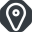 Wide, solid, octagon, map, marker, location, gps, map-marker, map-marker-wide icon