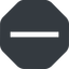 Up, wide, solid, octagon, minus, remove, sub, substract, collapse, minus-wide, -, less icon
