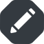 Up, wide, solid, octagon, pen, pencil, draw, edit icon