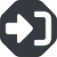 Up, wide, solid, octagon, sign, in, signin, login, log, log-in, download, upload, connection, sign-in-solid icon