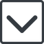 Line, down, normal, square, arrow, direction, chevron, chevron-solid icon
