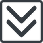 Line, down, normal, square, arrow, direction, chevron, double, double-chevron, forward, backward, double-chevron-solid icon