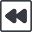 Line, down, normal, square, video, play, forward, backward, mp3, player, pause, forward-solid icon