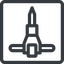 Line, down, normal, square, tool, construction, noise, jackhammer, demolition, concrete, pneumatic, mining, drill, mining-dril icon