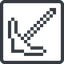 Line, down, normal, square, minecraft, pixelart, pixel, pickaxe, pick, axe, mojang, minecraft-pickaxe icon