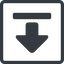 Line, down, normal, square, uploaded, uploading, upload-solid icon