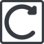 Line, left, normal, square, horizontal, mirror, wait, load, update, reload, refresh, restore, change icon
