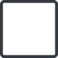 Thin, line, left, normal, circle, square, empty, none icon