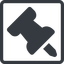 Line, left, normal, square, thumbtack, pin, unpin, thumbtack-alt-solid, thumbtack-alt icon