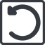 Line, left, normal, square, wait, load, update, reload, refresh, restore, change icon