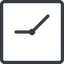 Line, right, normal, square, horizontal, mirror, clock, time, meeting, hour, minute, hours, minutes icon