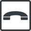 Line, right, normal, square, phone, call, dial, number, dot, telephone, pictogram, dot-50, dot-telephone icon