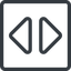 Line, right, normal, square, order, sort icon