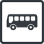 Line, normal, wide, square, horizontal, mirror, car, vehicle, transport, bus, side, bus-side icon