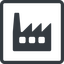 Line, normal, square, horizontal, mirror, factory, industry, window, factory-window icon