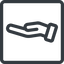 Line, up, normal, square, horizontal, mirror, healthcare, help, care, gift, hand, giving, giving-hand, love, give icon