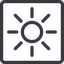Line, up, normal, square, star, light, brightness, luminosity, intensity, brilliance, lighter, darker, dark, mode, Illumination, sun, shine, flash, ray icon