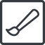 Line, up, normal, square, paint, brush, illustrate, drawing, painting icon