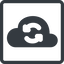 Line, normal, solid, square, upload, update, data, cloud, sync, synchronize, cloud-sync-solid, cloud-sync icon