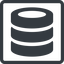 Line, normal, square, mysql, sql, disk, database, db, storage, barrel, database-solid, alt, HDD, disks, database-alt-solid icon