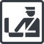 Line, normal, square, dot, pictogram, dot-50, customs, officer, duties, dot-customs icon