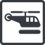Line, normal, square, dot, pictogram, dot-50, transportation, air, heliport, helicopter, dot-heliport icon