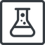 Line, up, normal, square, bubble, bubbles, graduated, erlenmeyer, chemical, flask, lab, laboratory, chemistry, potion, glassware, conical, bubbling, boiling, bulbous, erlenmeyer-bubbling icon