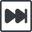 Line, up, normal, square, video, play, forward, backward, mp3, player, fast, pause, forward-fast-solid icon