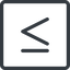 Line, normal, square, symbol, less, math, mathematics, greater, than, greater-than, less-than, greater-than-equal, less-than-equal, comparison, inequality, mathematical, smaller, bigger, equal, maths icon