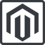 Line, normal, square, logo, brand, website, blog, cms, ecommerce, internet, magento icon
