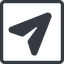 Line, up, normal, square, message, paper, messaging, plane, airplane, aeroplane, submit, send, paper-plane, paper-plane-alt-solid icon