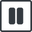 Line, normal, square, arrow, video, play, mp3, player, pause, pause-solid icon