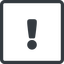 Line, normal, square, mark, warning, exclamation, warning-solid, alert icon